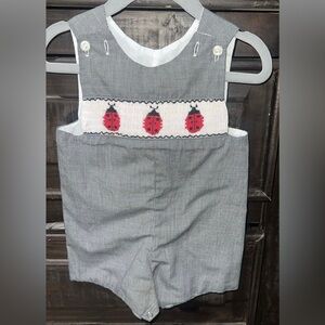 *vintage* Be Mine smocked romper